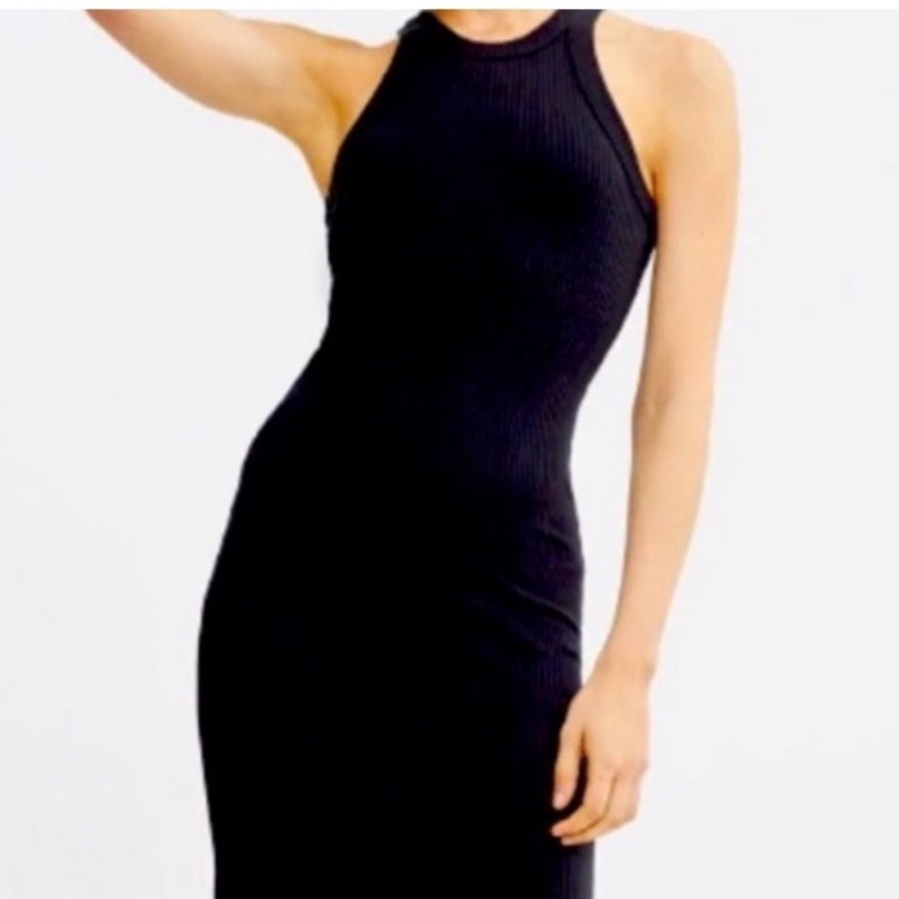 NWT House of Harlow 1960 Black Ribbed Knit Tank Dress Size XL - Picture 3 of 15